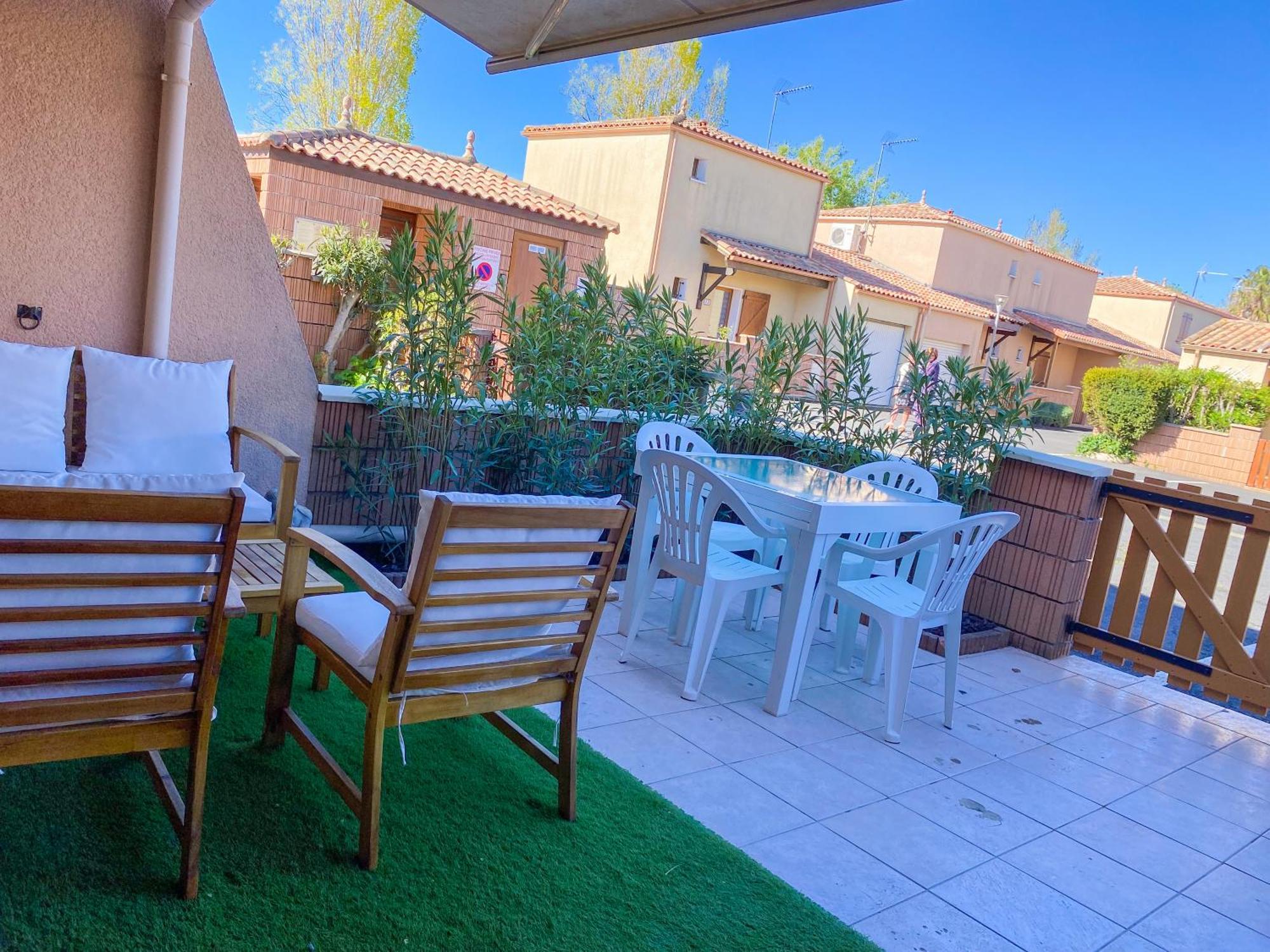 Maison bord de mer en résidence avec piscine Vias Exterior foto
