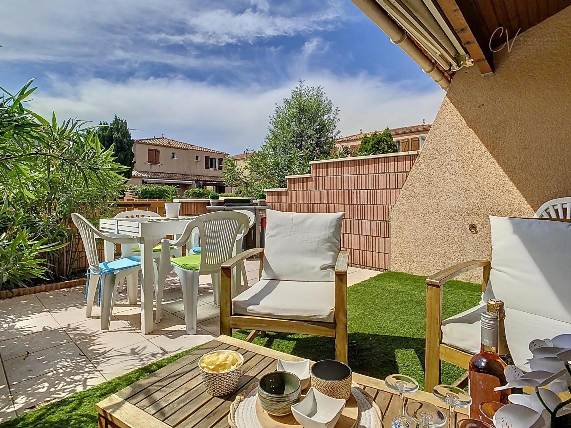 Maison bord de mer en résidence avec piscine Vias Exterior foto